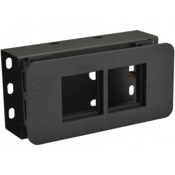 Gniazdo blatowe puste 4M 2x 45x45 czarne na moduły Mediabox