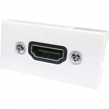 Gniazdo HDMI proste moduł 1M 22,5x45 biały Mediabox
