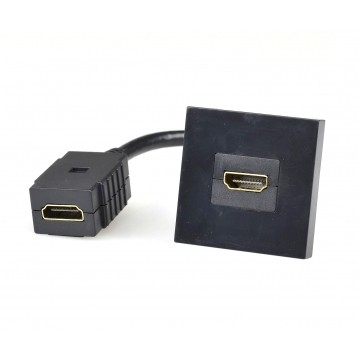 Gniazdo HDMI z przewodem 15cm moduł 2M 45x45 czarny Mediabox