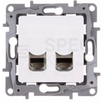 Gniazdo komputerowe LAN podwójne NILOE ekranowane STP 2x RJ45 kat.6 białe Legrand