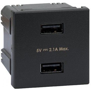 Gniazdo ładowarka 2x USB 5V DC / 2,1A moduł 2M 45x45 KONTAKT-SIMON