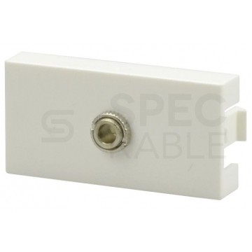 Gniazdo mini Jack 3,5mm lutowane moduł 1M 22,5x45 biały Mediabox