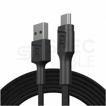 GREEN CELL Kabel USB typ-A / micro-B (wtyk / wtyk) Quick Charge 3.0 PowerStream czarny 2m