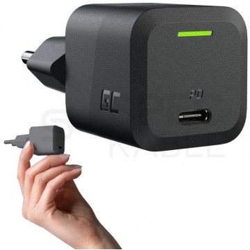 Green Cell Ładowarka sieciowa 1xUSB-C Power Delivery 3.0 (33W) czarna