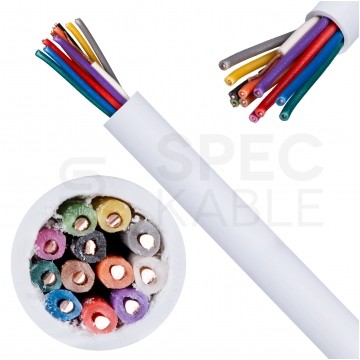 Kabel alarmowy YTDY 12x0,5mm biały 100V domofonowy drut Mercor