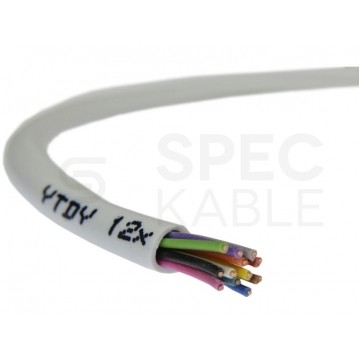 Kabel alarmowy YTDY 12x0,5mm biały 100V domofonowy drut Mercor