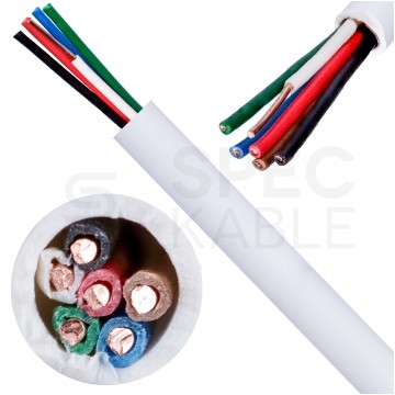 Kabel alarmowy YTDY 6x0,4mm biały 100V domofonowy drut Bitner