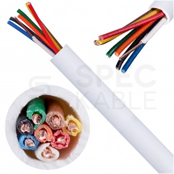 Kabel alarmowy YTDY 8x0,4mm biały 100V domofonowy drut Bitner