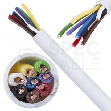 Kabel alarmowy YTDY 8x0,5mm biały 100V domofonowy drut Elektrokabel