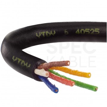 Kabel alarmowy ziemny YTDY 6x0,45mm czarny 100V domofonowy żelowany drut Mercor