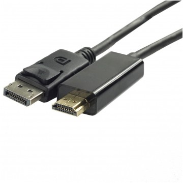 Kabel DisplayPort 1.1 / HDMI FHD@60 (wtyk / wtyk) czarny 1,8m