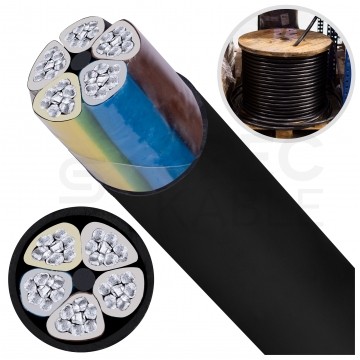 Kabel energetyczny ziemny YAKY 5x70mm2 czarny 0,6/1kV aluminium Elektrokabel