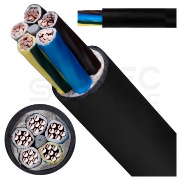 Kabel energetyczny ziemny YKY 5x16mm2 czarny 0,6/1kV drut Elektrokabel
