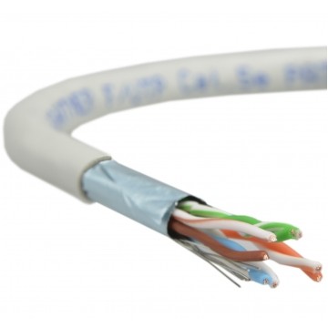 Kabel FTP kat.5e F/UTP 4x2x0,48 linka szara Telegärtner