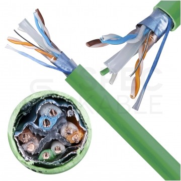 Kabel FTP kat.6 F/UTP 4x2x0,57 CPR Dca zielony LSOH Corning 3M