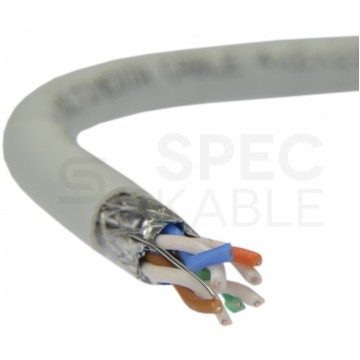 Kabel FTP kat.7 S/FTP 4x2x0,57 Cca jasnoszary LSOH Alantec 500m