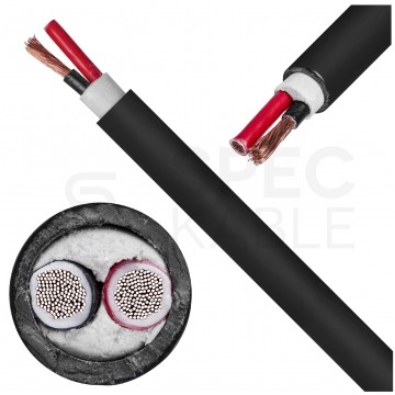 Kabel głośnikowy BiTsound INSTAL 2x2,5mm2 Cu OFC czarny B2ca instalacyjny zewnętrzny bezhalogenowy Bitner