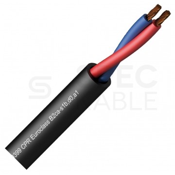 Kabel głośnikowy CLS225-B2CA 2x2,5mm2 Cu OFC czarny B2ca zewnętrzny bezhalogenowy Procab