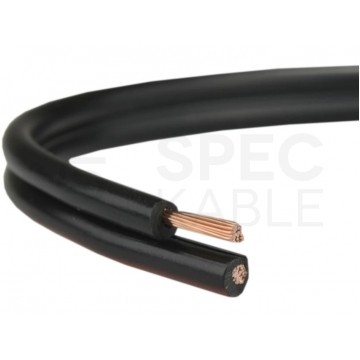 Kabel głośnikowy płaski SMYp 2x0,5mm2 Cu czarny Mercor