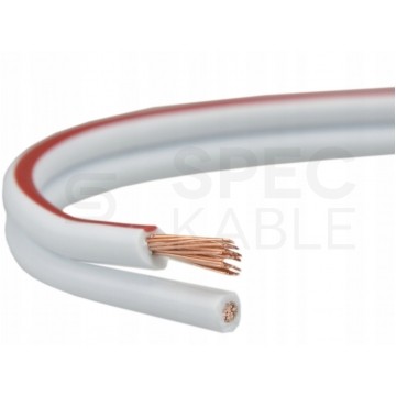Kabel głośnikowy płaski SMYp 2x1mm2 Cu biały Elektrokabel