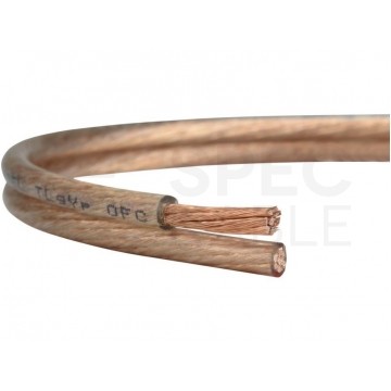 Kabel głośnikowy płaski TLgYp 2x6mm2 Cu OFC transparentny Technokabel