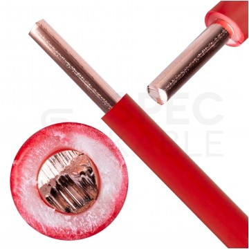 Kabel instalacyjny DY / H07V-U 0,75mm2 jednożyłowy czerwony 450/750V drut Elektrokabel