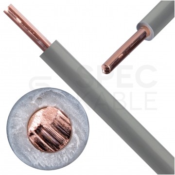 Kabel instalacyjny DY / H07V-U 2,5mm2 jednożyłowy szary 450/750V drut Elektrokabel