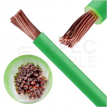 Kabel instalacyjny LgY / H05V-K 0,35mm2 jednożyłowy zielony 300/500V giętki linka Texsim