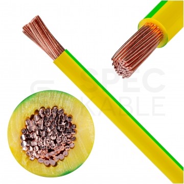 Kabel instalacyjny LgY / H05V-K 0,35mm2 jednożyłowy żółto-zielony 300/500V giętki linka Texsim