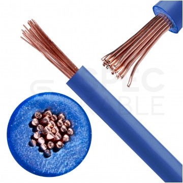 Kabel instalacyjny LgY / H05V-K 0,5mm2 jednożyłowy ciemnoniebieski 300/500V giętki linka Helukabel