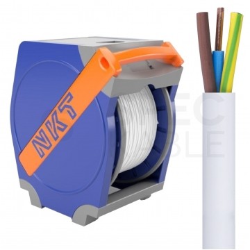 Kabel instalacyjny YDY 3x2,5mm2 biały 450/750V drut NKT bęben QADDY 450m