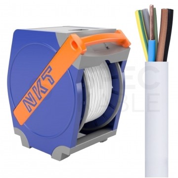 Kabel instalacyjny YDY 5x1,5mm2 biały 450/750V drut NKT bęben QADDY 350m