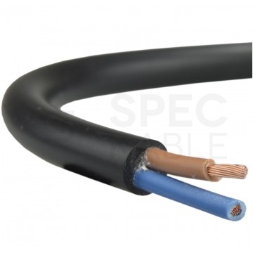Kabel mieszkaniowy OMY / H03VV-F 2x0,75mm2 czarny 300/500V giętki linka Mercor