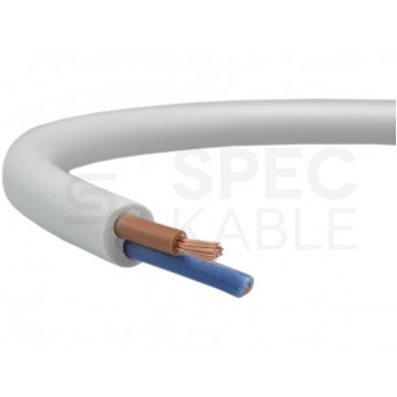 Kabel mieszkaniowy OMY / H03VV-F 2x1mm2 biały 300/300V giętki linka Elektrokabel