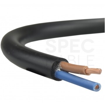 Kabel mieszkaniowy OMY / H03VV-F 2x1mm2 czarny 300/300V giętki linka Mercor