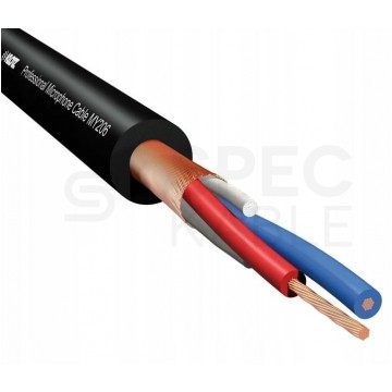 Kabel mikrofonowy MY206SW 2x0,22mm2 Cu zbalansowany czarny Klotz