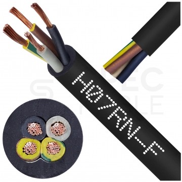 Kabel przemysłowy gumowy OnPD / H07RN-F 4x6mm2 czarny 450/750V zewnętrzny olejoodporny linka Elektrokabel