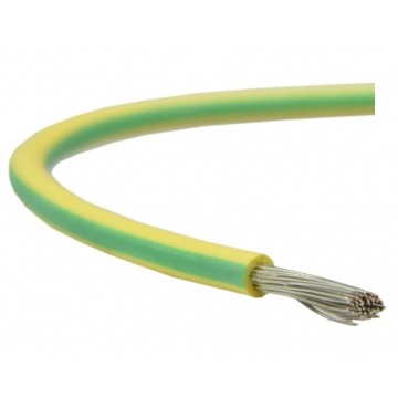 Kabel silikonowy SIF 180°C 300/500V 1,5 ciepłoodporny LSOH żółto-zielony linka TKD