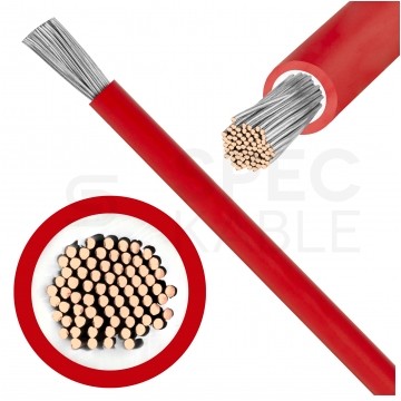 Kabel solarny ziemny SOLARFLEX-X H1Z2Z2-K 6mm2 jednożyłowy czerwony 1,0/1,5kV zewnętrzny bezhalogenowy TÜV VDE Dca linka Helukabel