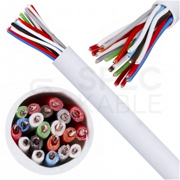 Kabel stacyjny parowany YTKSY 10x2x0,5mm2 biały 300V drut Elektrokabel