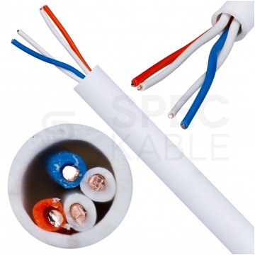 Kabel stacyjny parowany YTKSY 2x2x0,5mm2 biały 300V drut Elektrokabel