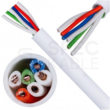 Kabel stacyjny parowany YTKSY 3x2x0,5mm2 biały 300V drut Elektrokabel