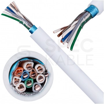 Kabel stacyjny parowany YTKSYekw 5x2x0,5mm2 biały 300V ekranowany drut Bitner