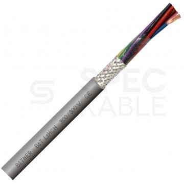 Kabel sterowniczy BiT LiHCH 4x0,75mm2 szary 300/300V ekranowany bezhalogenowy Dca linka Bitner