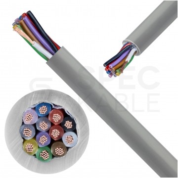 Kabel sterowniczy ELITRONIC LIYY 12x0,14mm2 szary 250/350V olejoodporny linka TKD