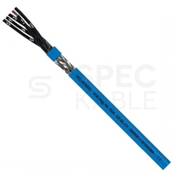 Kabel sterowniczy iskrobezpieczny OZ-BL-CY 4x0,75mm2 niebieski 300/500V zewnętrzny ekranowany numerowany olejoodporny linka Helukabel