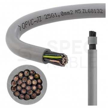 Kabel sterowniczy OPVC-JZ 25x1mm2 szary 300/500V numerowany olejoodporny linka TKD