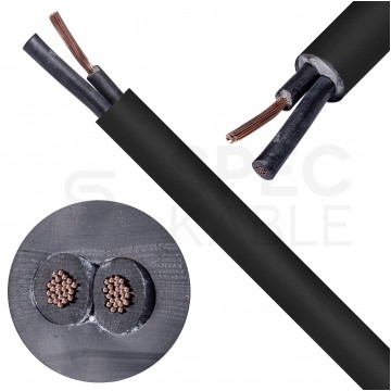 Kabel sterowniczy OZ-600 HMH 2x0,75mm2 czarny 0,6/1kV zewnętrzny bezhalogenowy numerowany olejoodporny Dca linka Helukabel