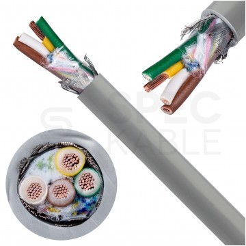 Kabel sterowniczy parowany BiT LIYCY-P 2x2x0,5mm2 szary 300/300V ekranowany olejoodporny linka Bitner
