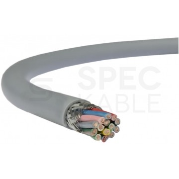 Kabel sterowniczy TECHNOTRONIK LIYCY 14x0,14mm2 szary 300/300V ekranowany olejoodporny linka Technokabel